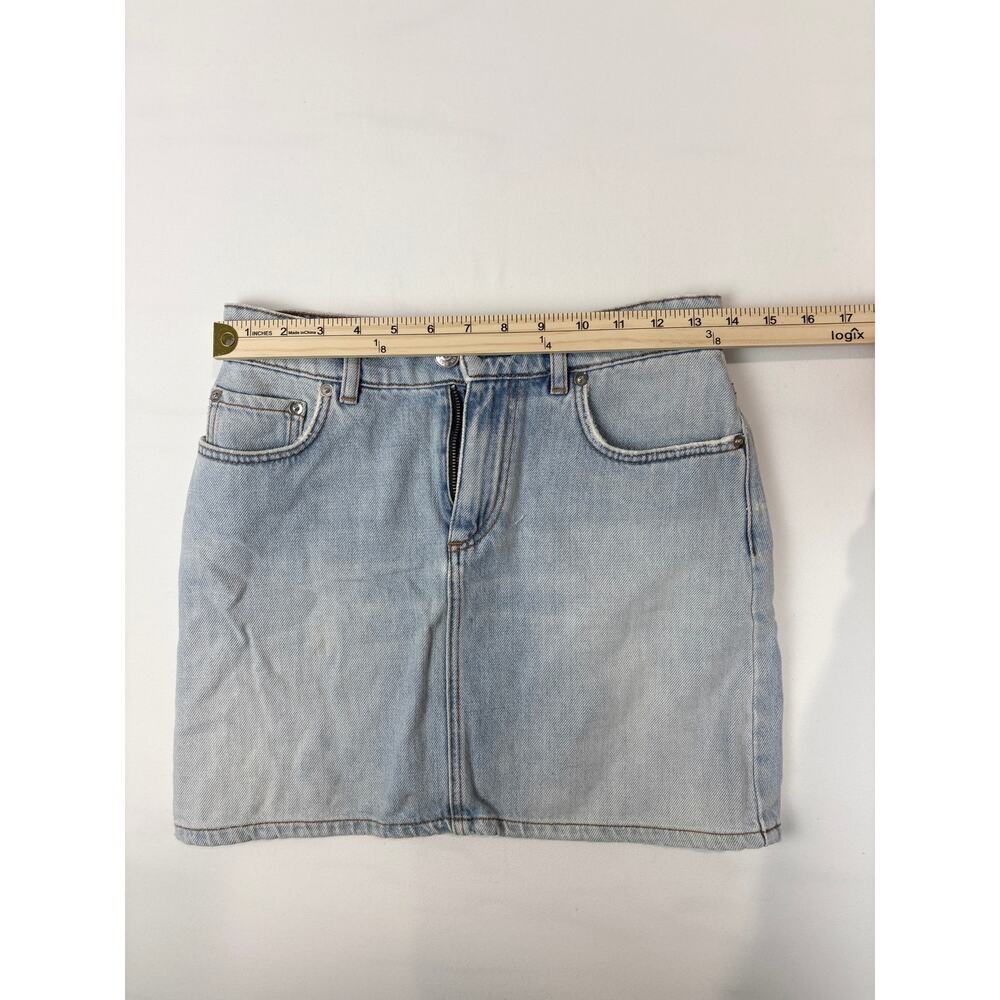 GANNI Denim Mini Skirt Size 34 (XS/US 2) Blue Jean Y2K Scandinavian - Picture 4 of 5